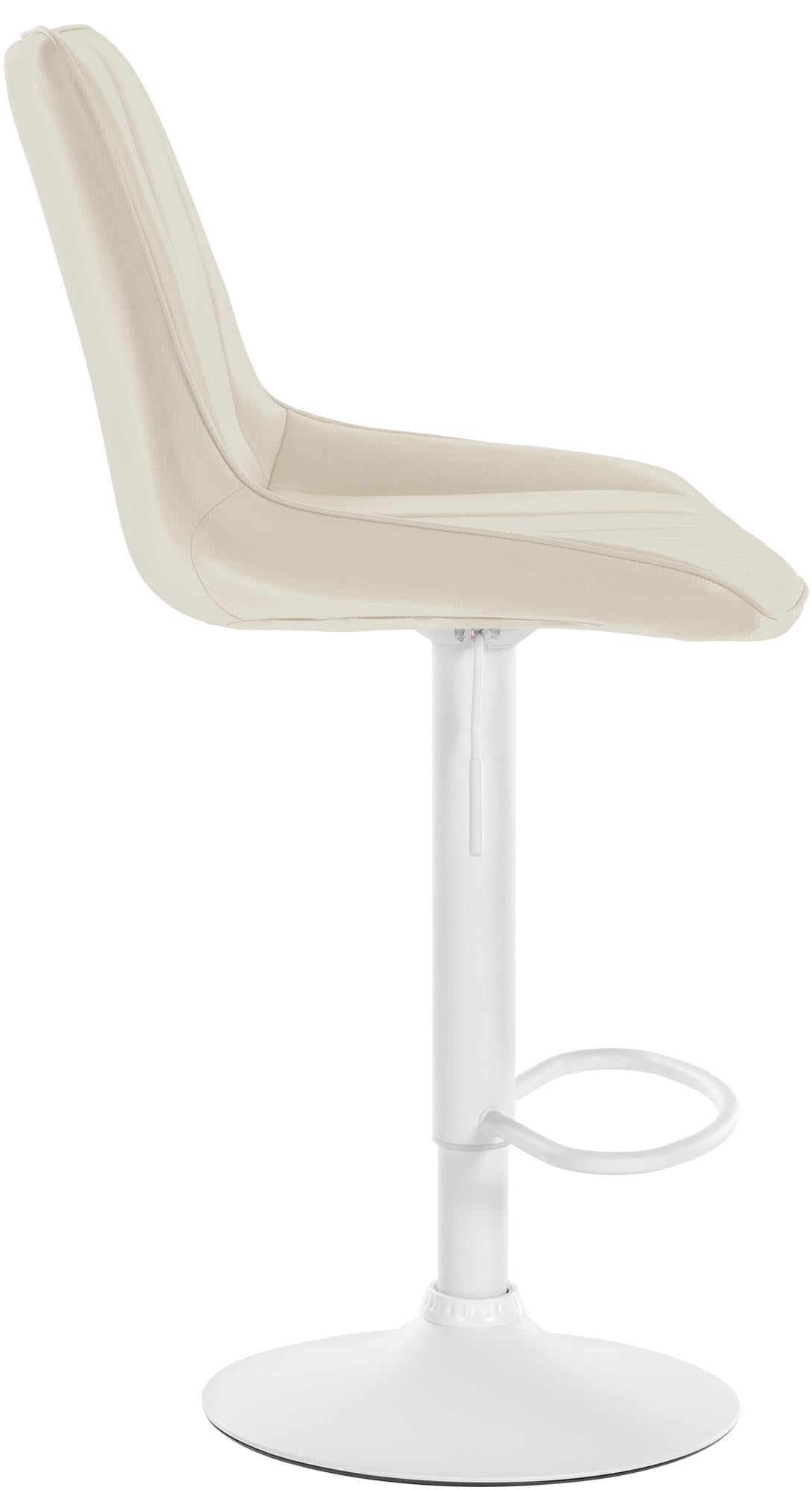 Barkruk Toni kunstleer creme,wit creme