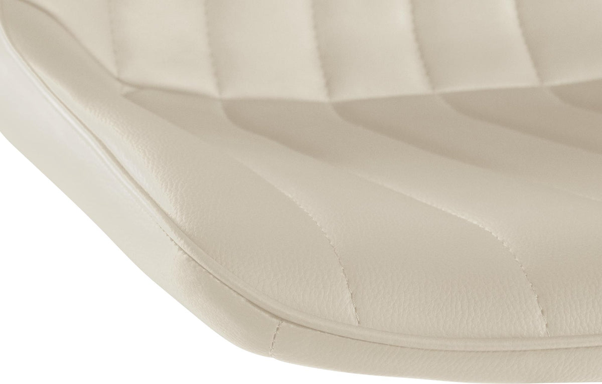 Barkruk Toni kunstleer creme,wit creme
