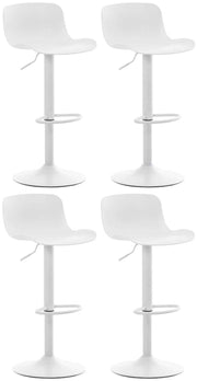 Set van 4 barkrukken Almada Kunststof wit weiß