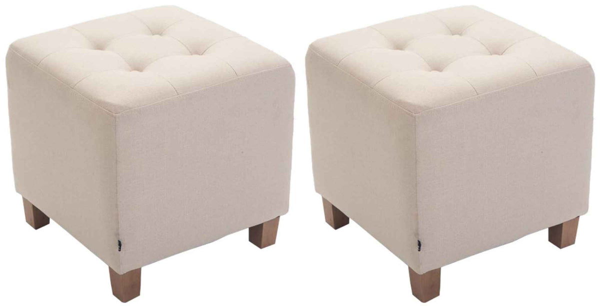 Set van 2 hockers Pharao creme creme