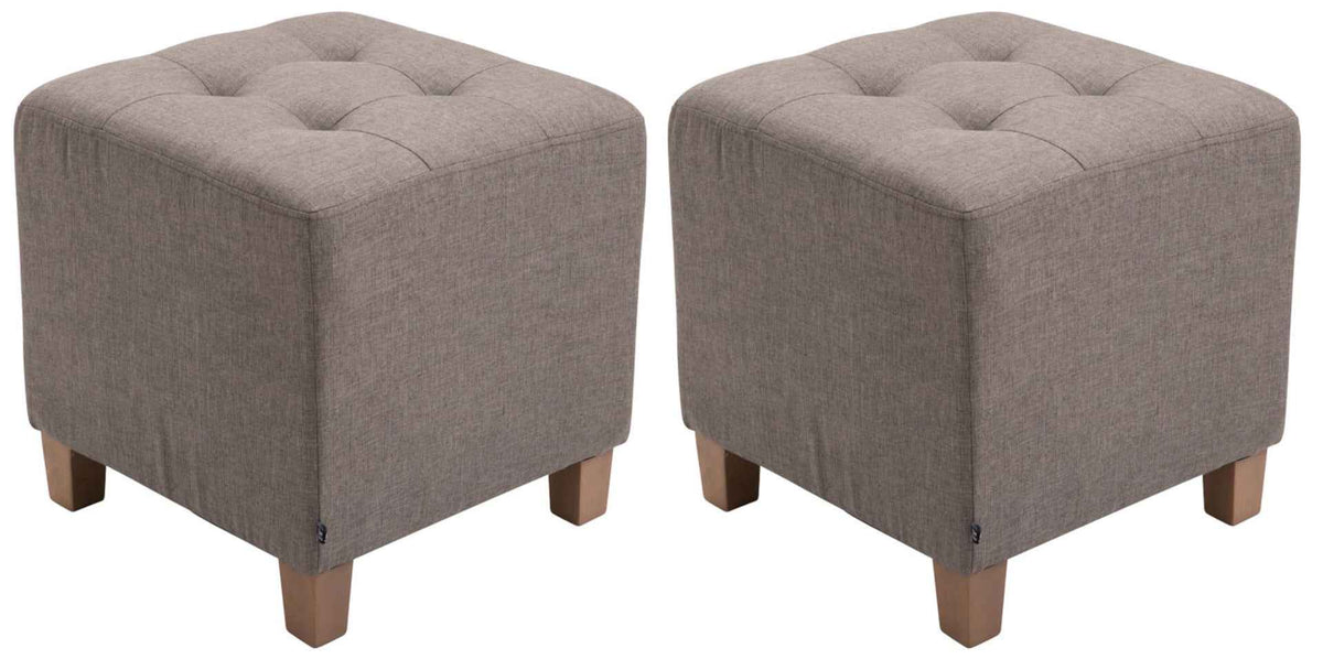 Set van 2 hockers Pharao taupe taupe
