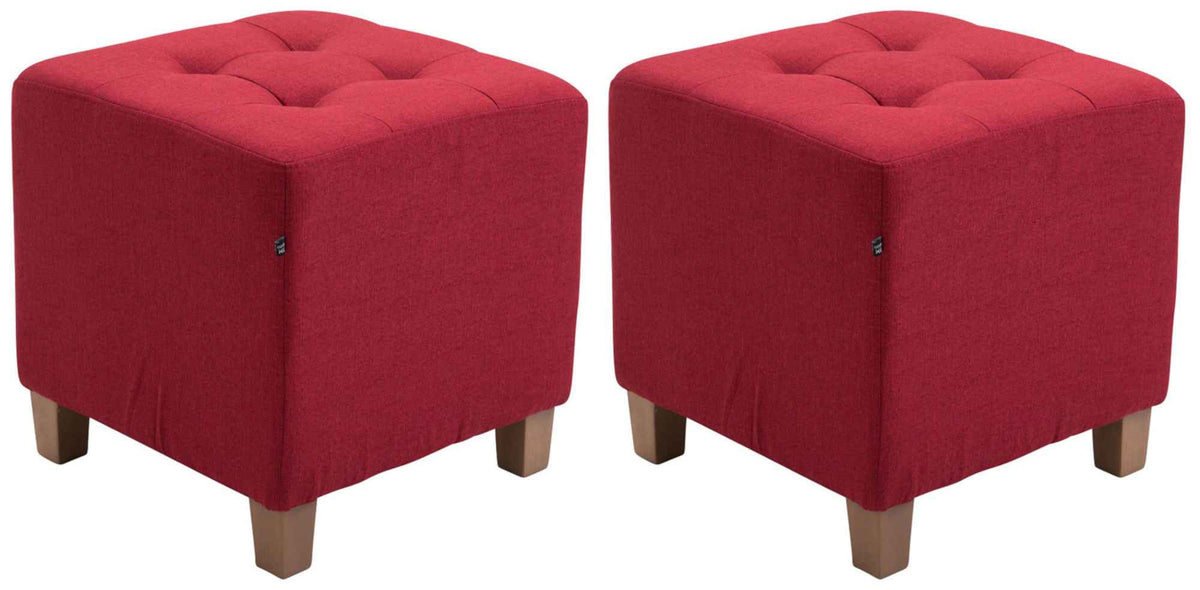 Set van 2 hockers Pharao rood rot