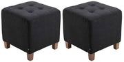 Set van 2 hockers Pharao zwart schwarz