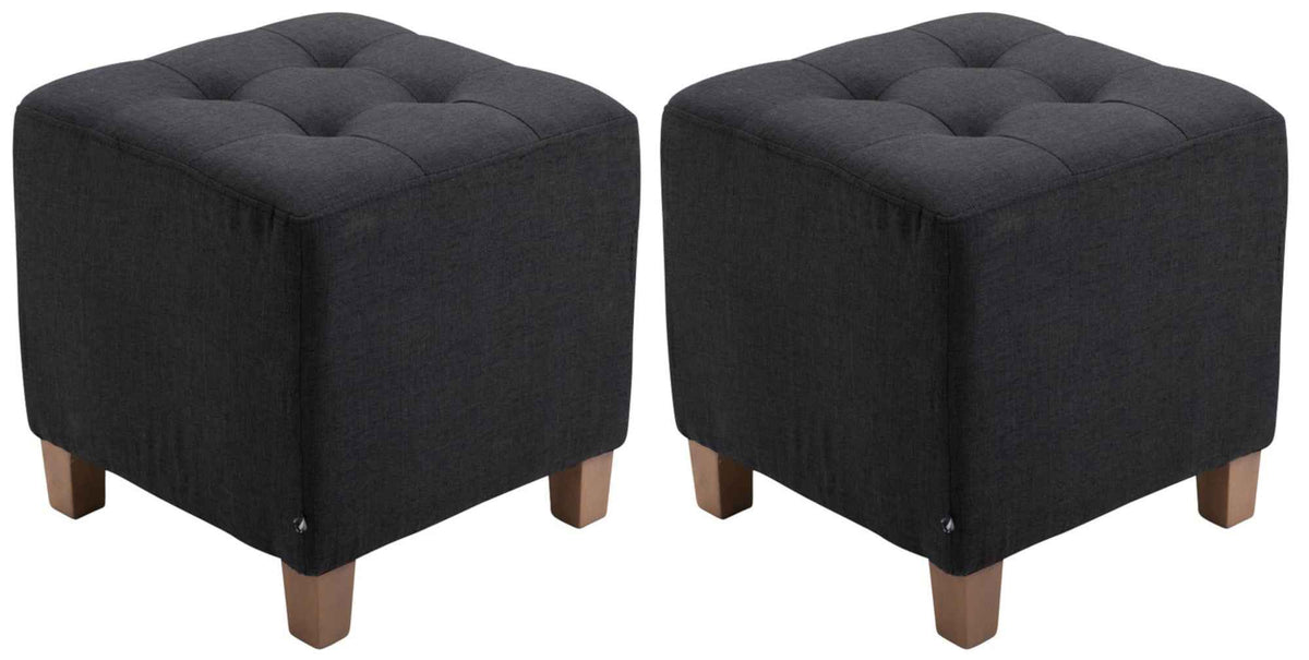 Set van 2 hockers Pharao zwart schwarz