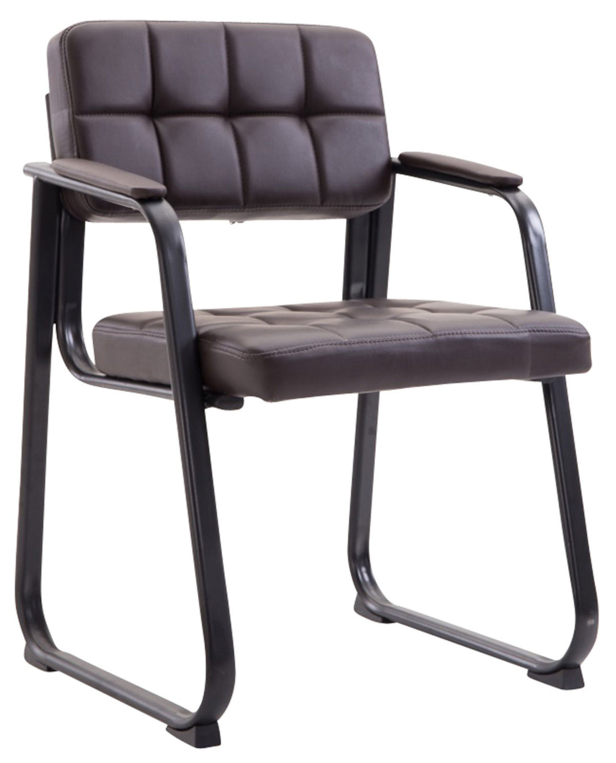 Set van 2 eetkamerstoelen Canada B Kunstleer bruin braun