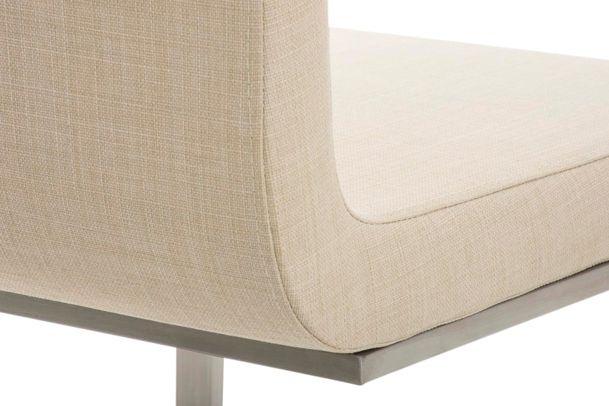 2er Set Esszimmerstühle Belfort Stoff creme
