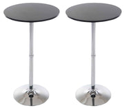 Set van 2 statafels rond Ø 60 cm zwart schwarz