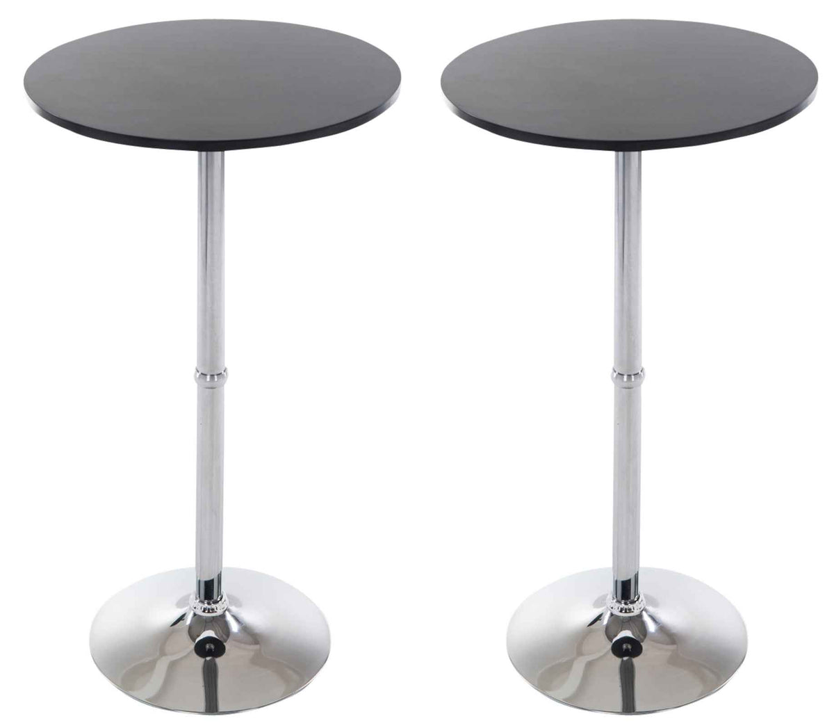 Set van 2 statafels rond Ø 60 cm zwart schwarz