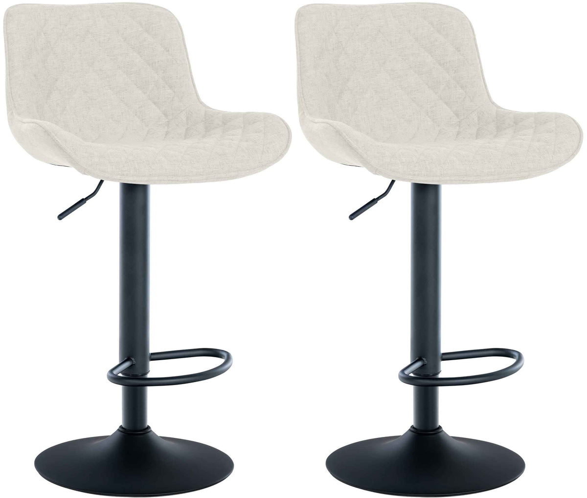 2er Set Barhocker Minosa Stoff creme