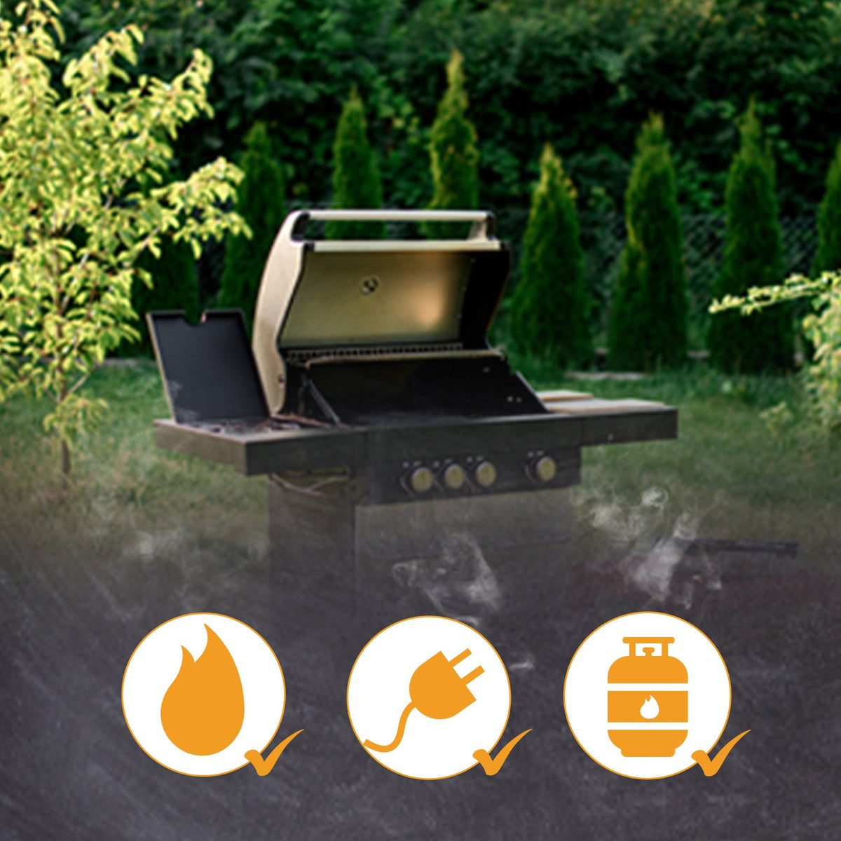 Grillrooster set zwart,44,5x30,3 cm schwarz