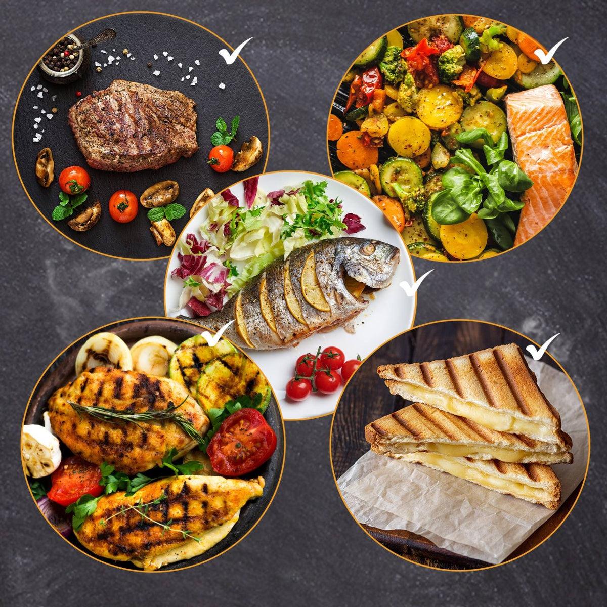 Grillrooster set zwart,44,5x30,3 cm schwarz