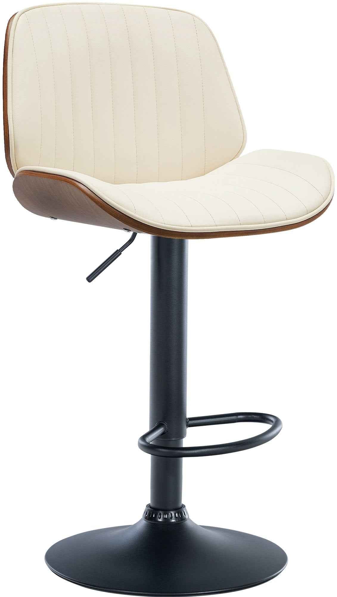 Barkruk Nova Kunstleer walnoot/creme walnuss/creme