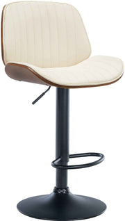 Barkruk Nova Kunstleer walnoot/creme walnuss/creme