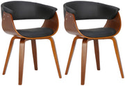 Set van 2 Bruce Eetkamerstoelen zwart schwarz