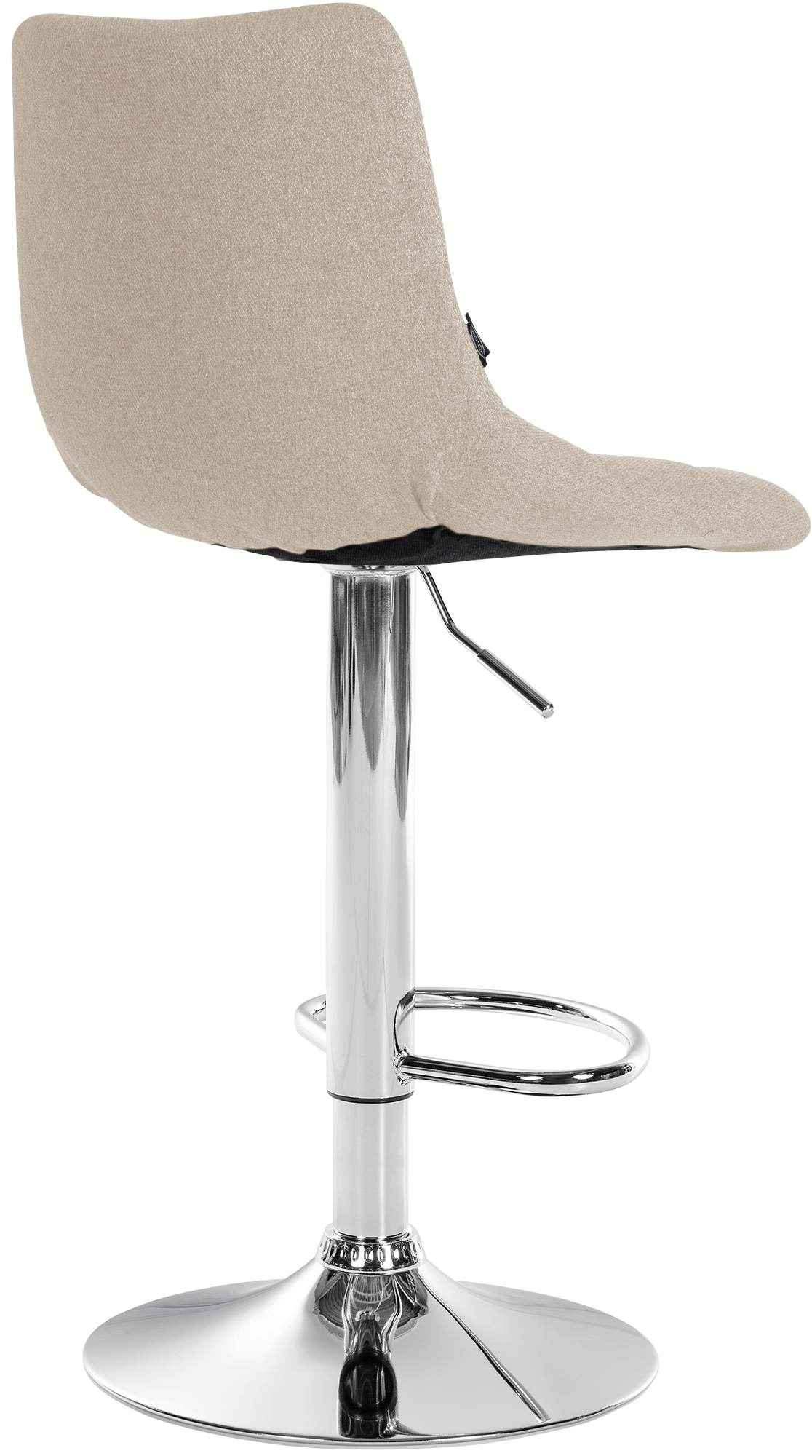 Barkruk Jerry Stof creme,chroom creme