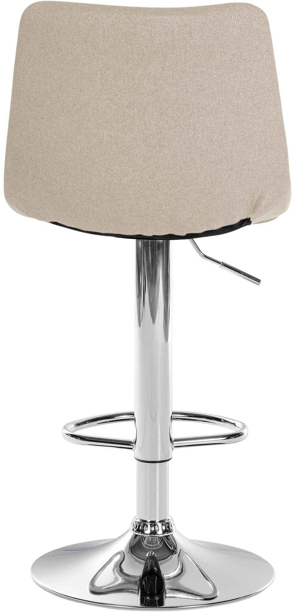 Barkruk Jerry Stof creme,chroom creme
