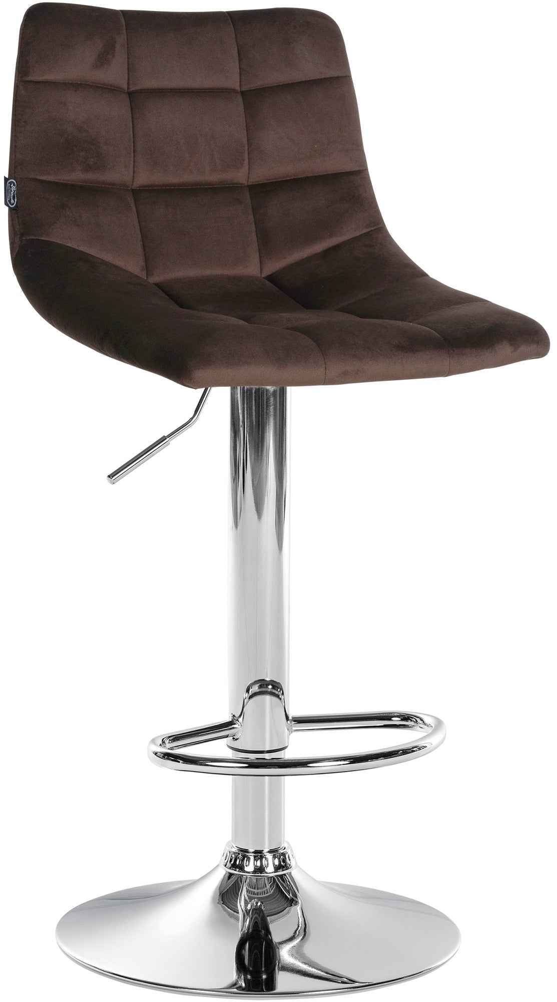 Barkruk Jerry Fluweel bruin,chroom braun