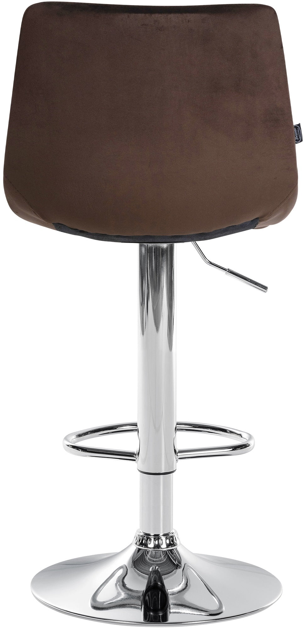 Barkruk Jerry Fluweel bruin,chroom braun