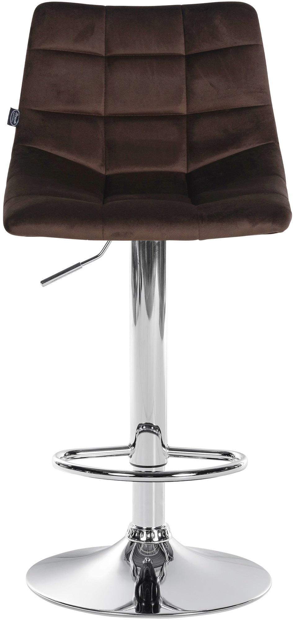 Barkruk Jerry Fluweel bruin,chroom braun