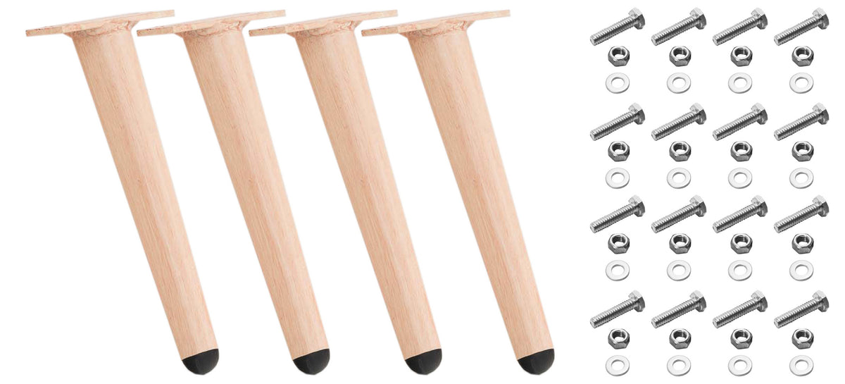 Set van 4 meubelpoten licht bruin,26 cm hellbraun