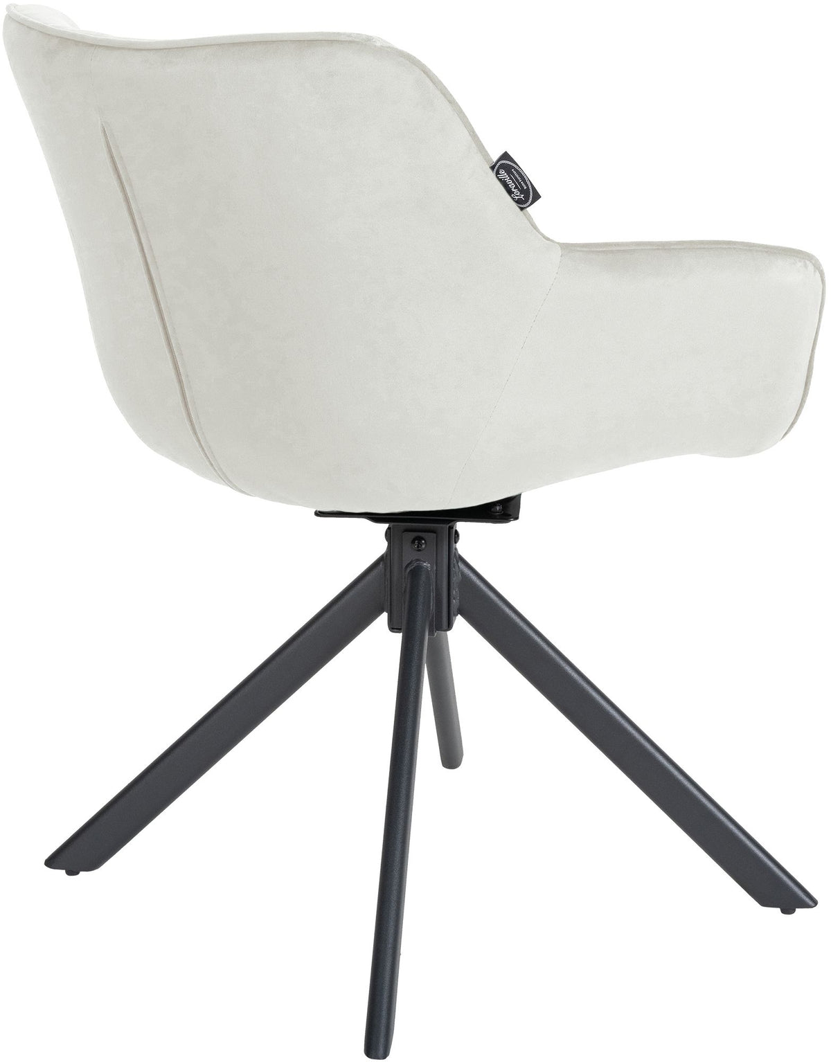 Eetkamerstoel Westport Fluweel creme creme