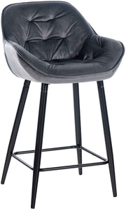Barkruk Gibson 76 Fluweel donkergrijs dunkelgrau