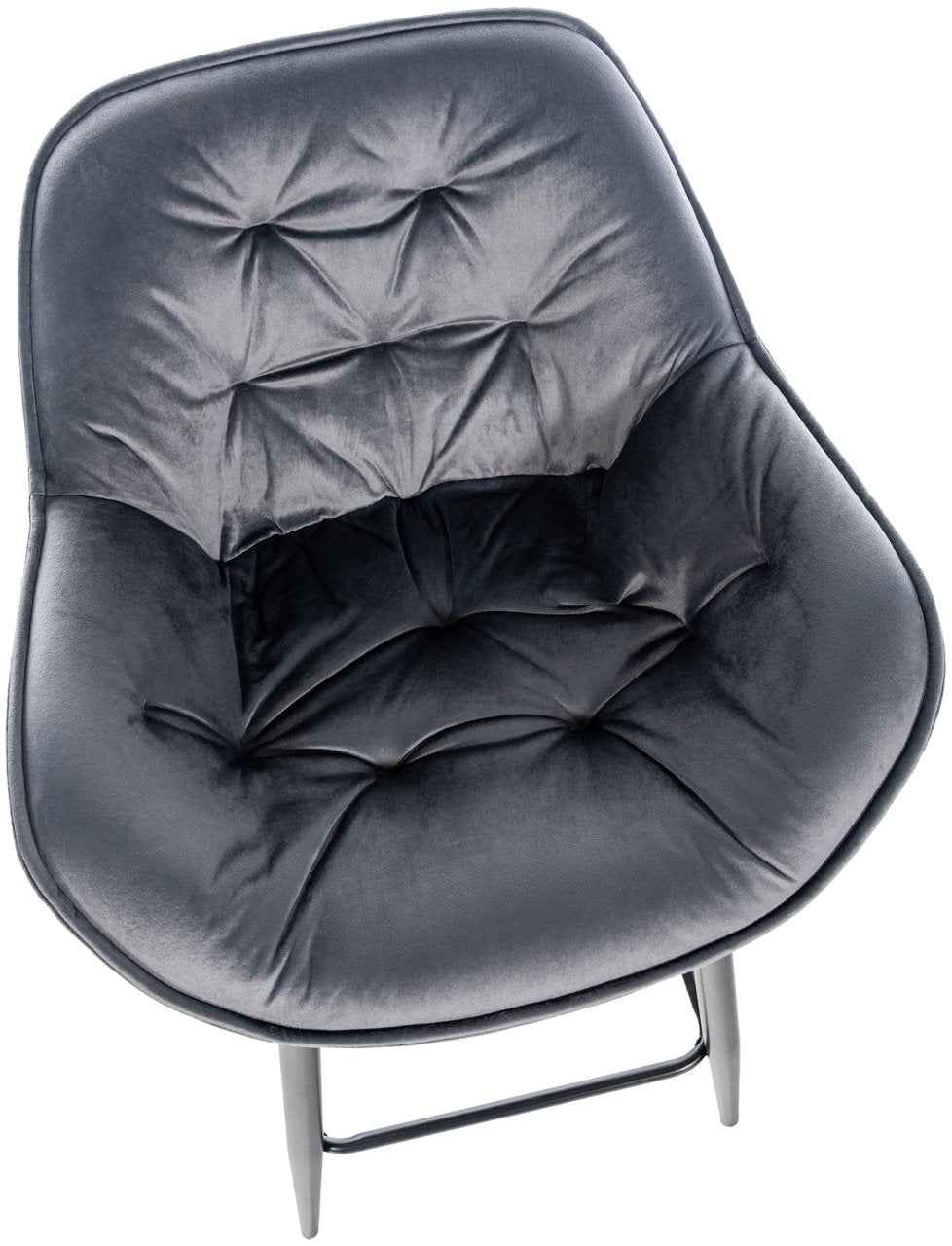 Barkruk Gibson 76 Fluweel donkergrijs dunkelgrau