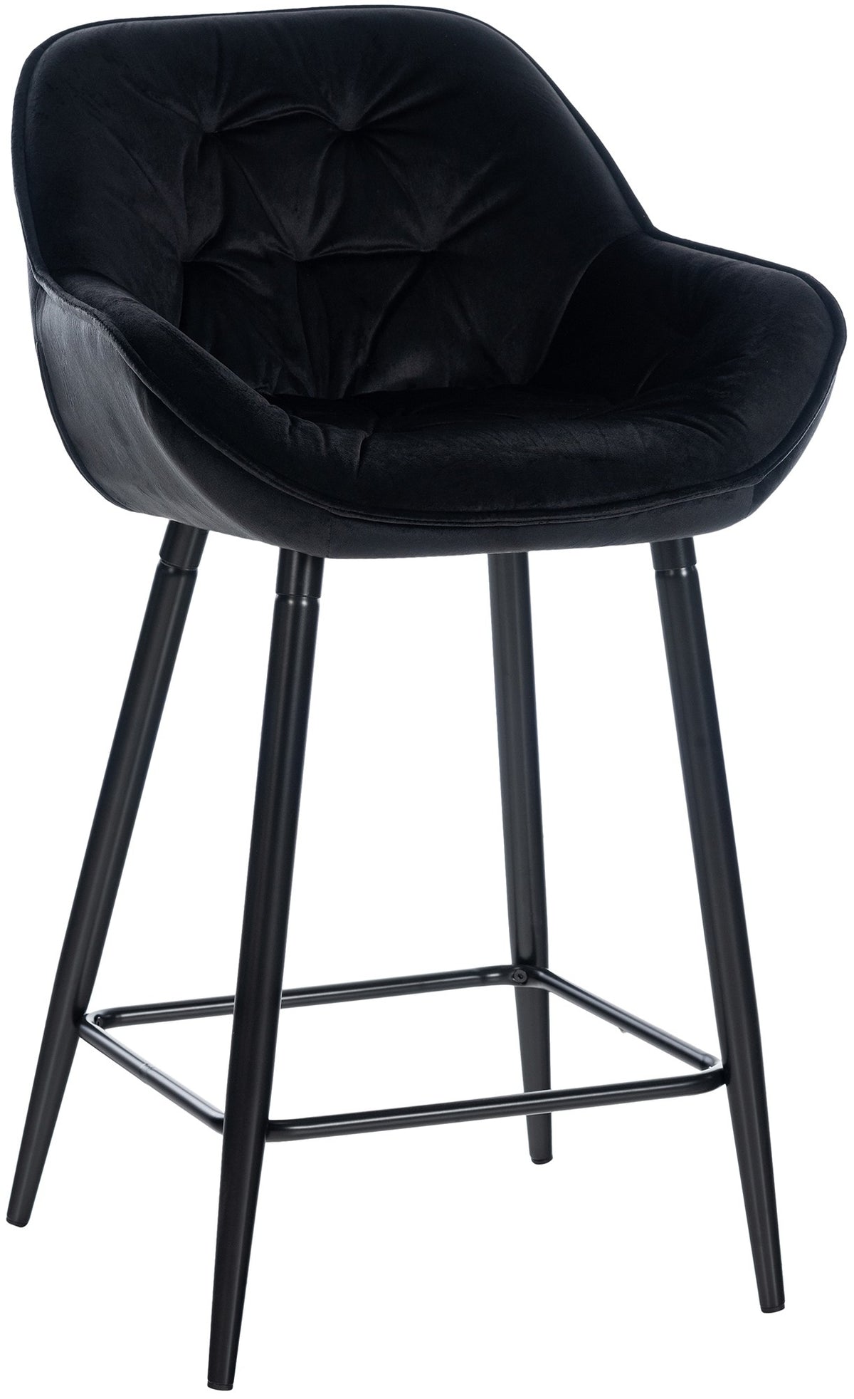 Barkruk Gibson 76 Fluweel zwart schwarz
