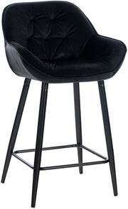 Barkruk Gibson 76 Fluweel zwart schwarz