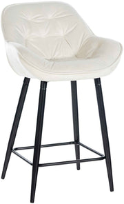 Barkruk Gibson 76 Fluweel creme creme