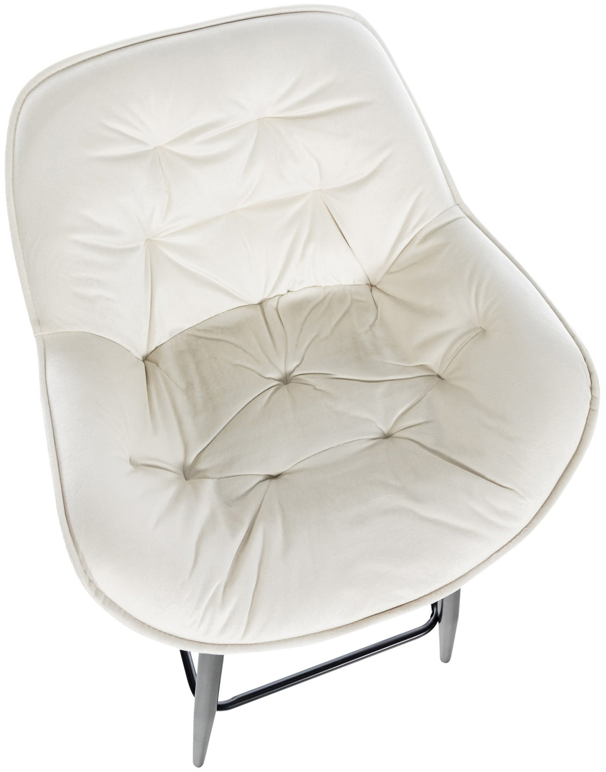 Barkruk Gibson 76 Fluweel creme creme
