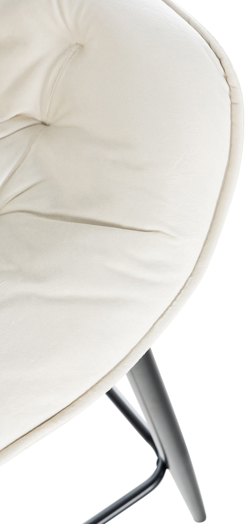 Barkruk Gibson 76 Fluweel creme creme