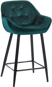 Barkruk Gibson 76 Fluweel donkergroen dunkelgrün