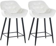 Set van 2 barkrukken Gibson fluweel cremewit cremeweiß