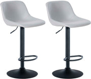 Set van 2 barkrukken Loft grijs,Kunstleer grau