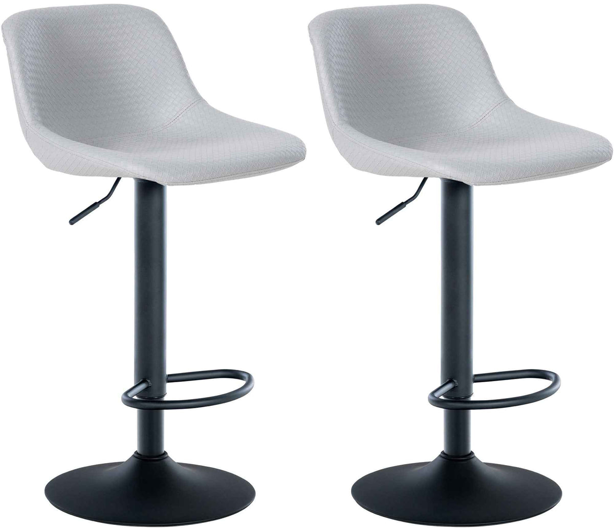 Set van 2 barkrukken Loft grijs,Kunstleer grau