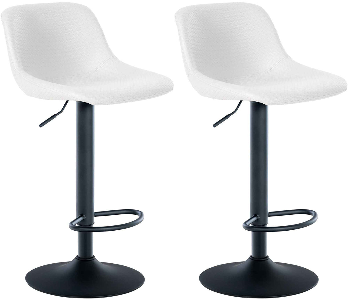 Set van 2 barkrukken Loft wit,Kunstleer weiß