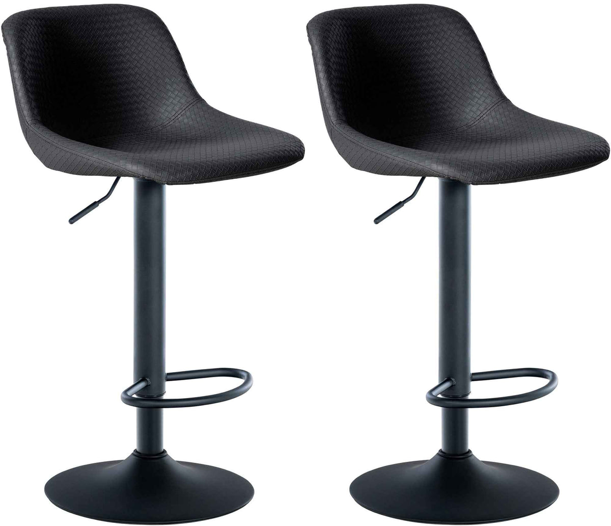 Set van 2 barkrukken Loft zwart,Kunstleer schwarz