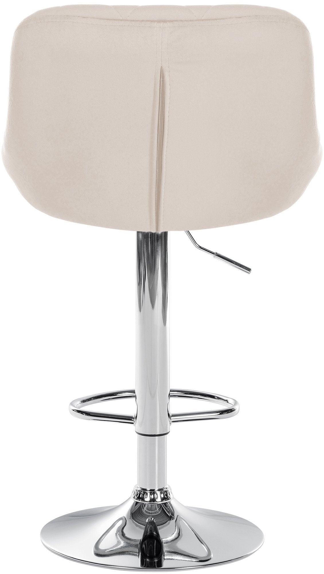 Barkruk Lazio fluweel creme,chroom creme