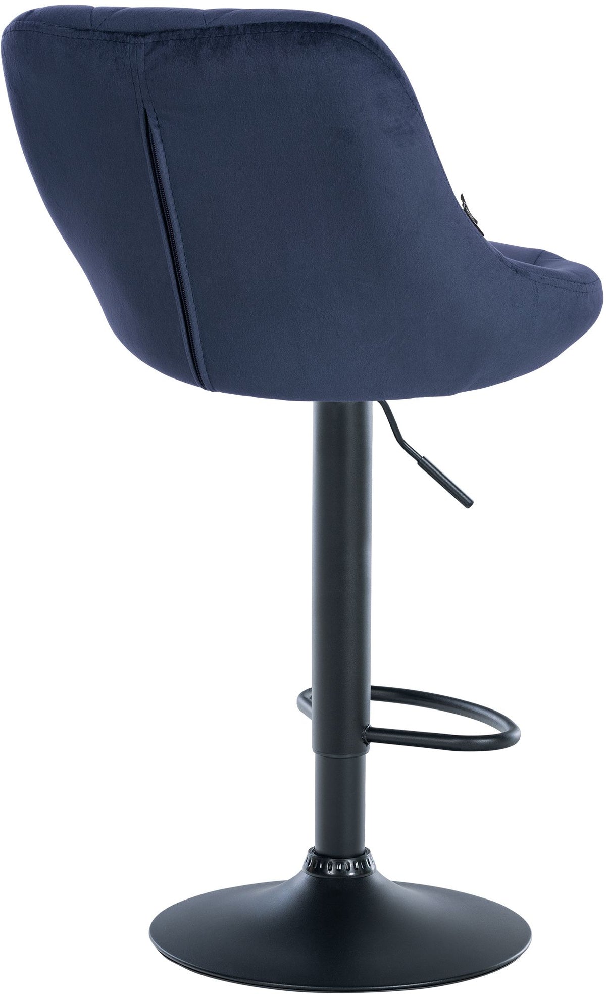 Barkruk Lazio fluweel blauw,zwart blau