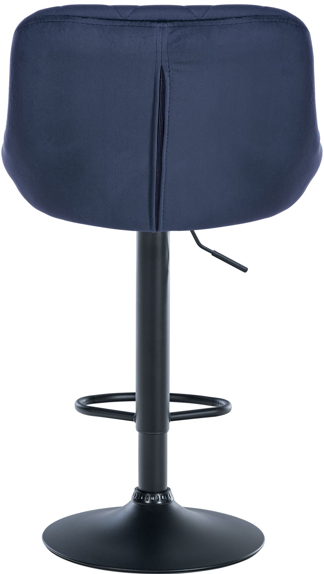 Barkruk Lazio fluweel blauw,zwart blau