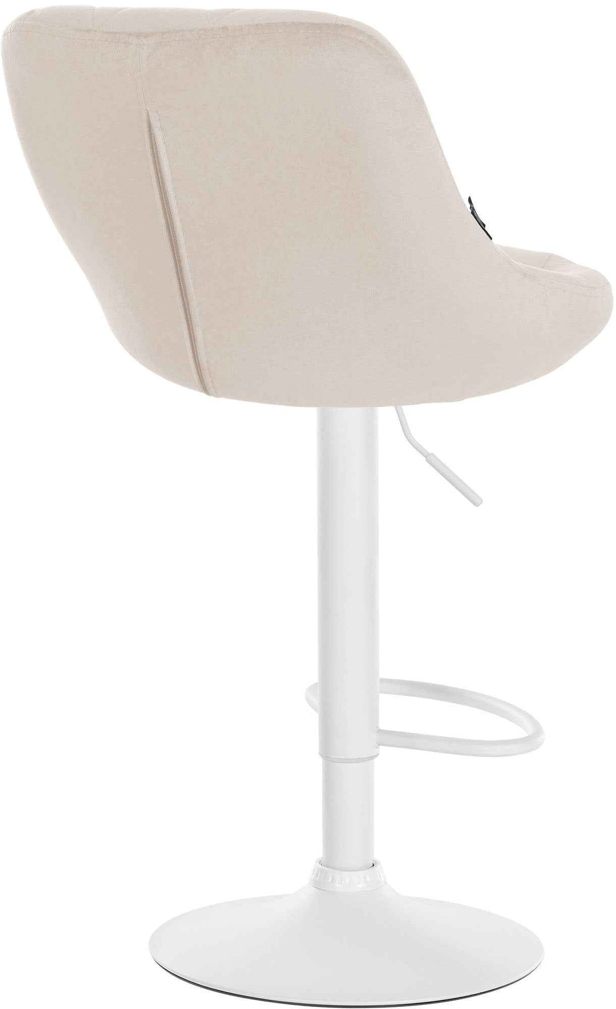 Barkruk Lazio fluweel creme,wit creme