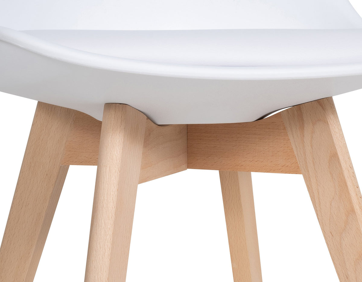 Set van 6 eetkamerstoelen Ramsey wit weiß