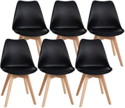 Set van 6 eetkamerstoelen Ramsey zwart schwarz