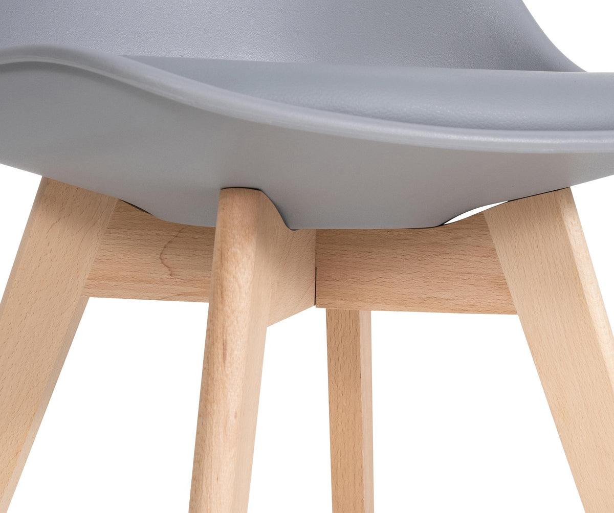 Set van 6 eetkamerstoelen Ramsey grijs grau