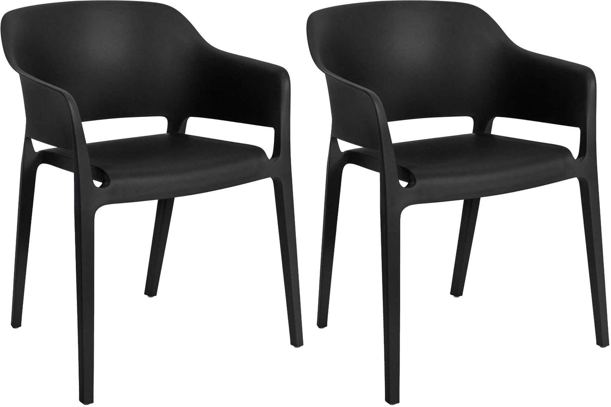 Set van 2 tuinstoelen Puebla zwart schwarz