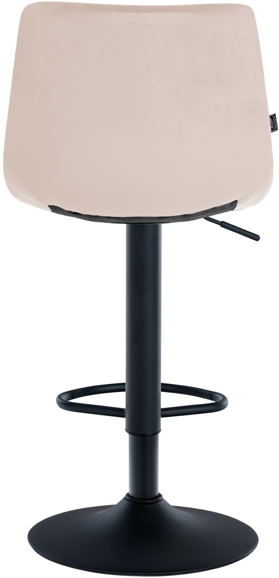 Set van 2 barkrukken Jerry Fluweel beige,zwart beige