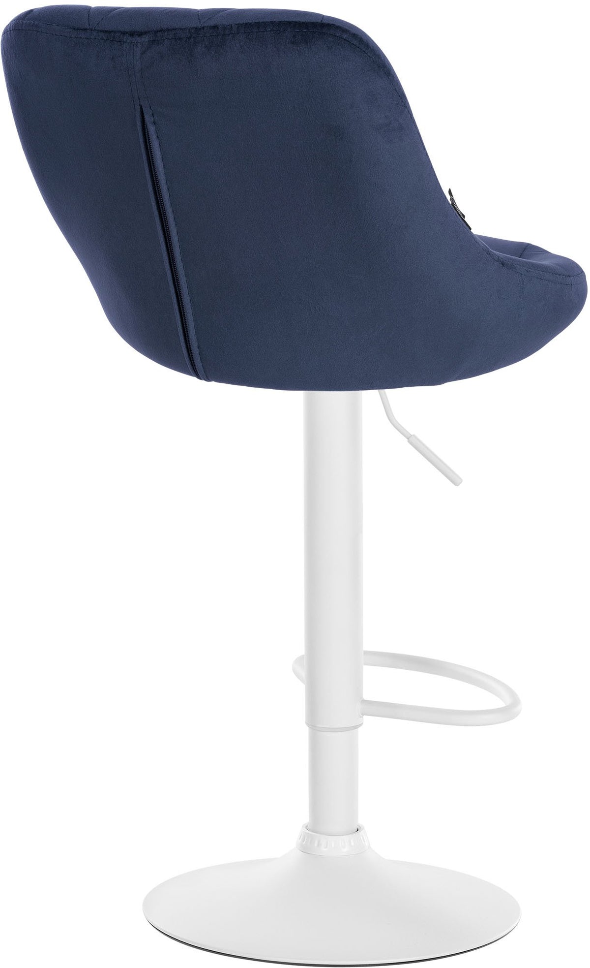 Set van 2 Barkrukken Lazio Fluweel blauw,wit blau
