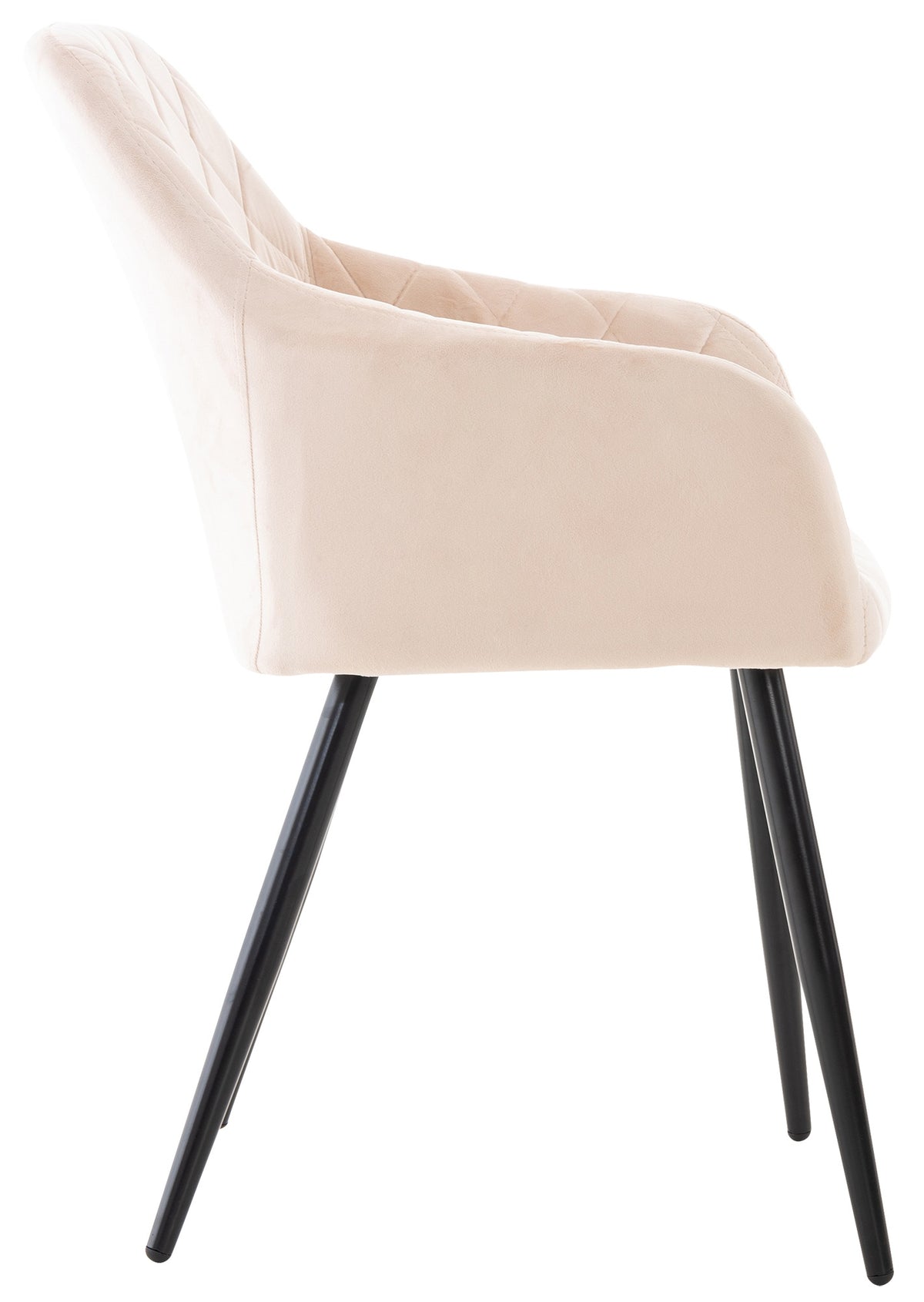 Eetkamerstoel Shila Fluweel,beige beige