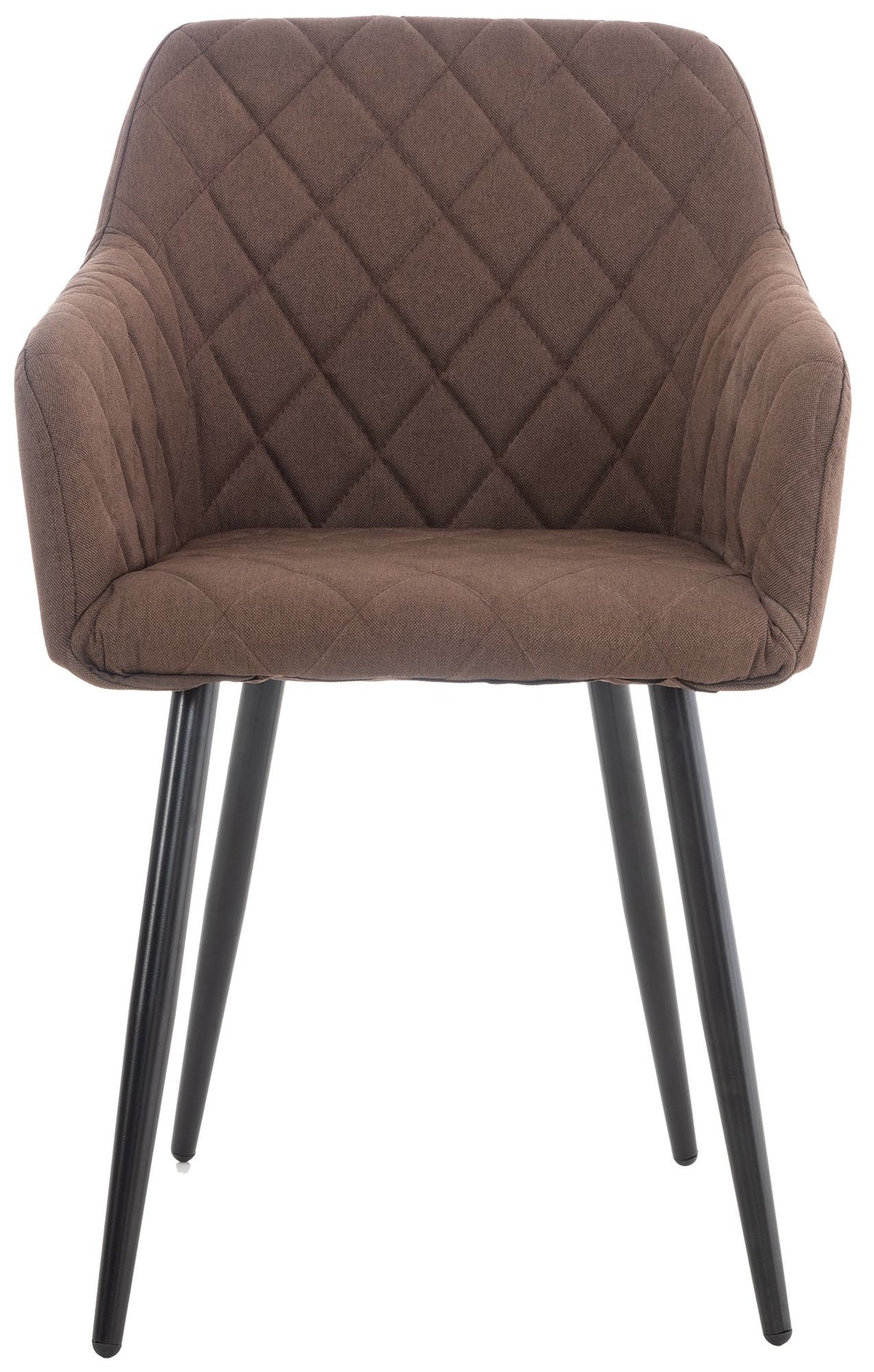 Set van 2 eetkamerstoelen Shila bruin,Stof braun
